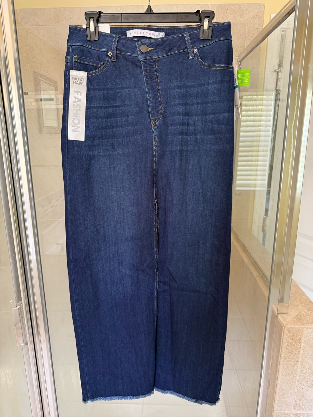 Tinseltown Dark Indigo Midi Denim Skirt